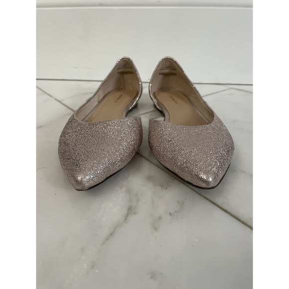 ALL BLACK Sz Euro 36.5 US 6.5 Women’s Shimmery Pale Rose Gold Pointed Toe Flats - Picture 3 of 8